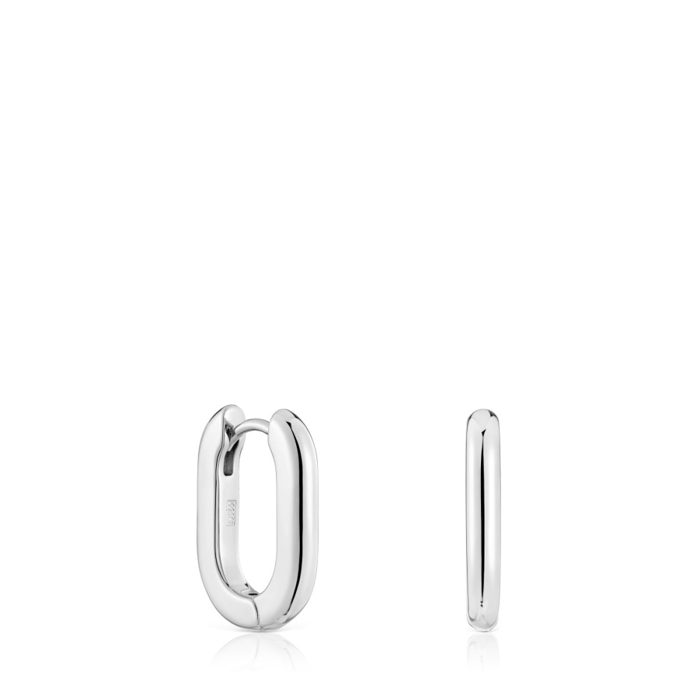 Серьги-кольца Basics из серебра фото 2