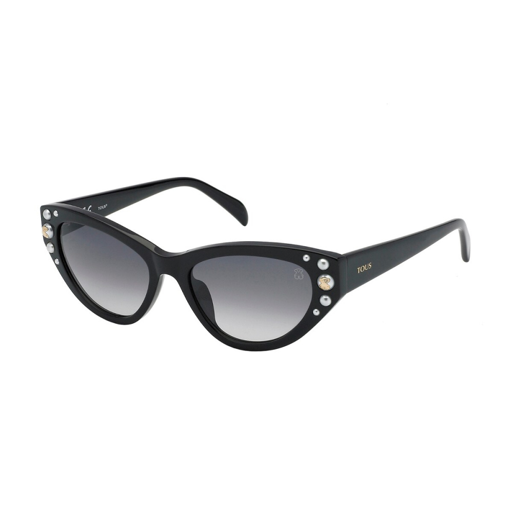 Черные солнцезащитные очки Square Bear со стразами фото 2
