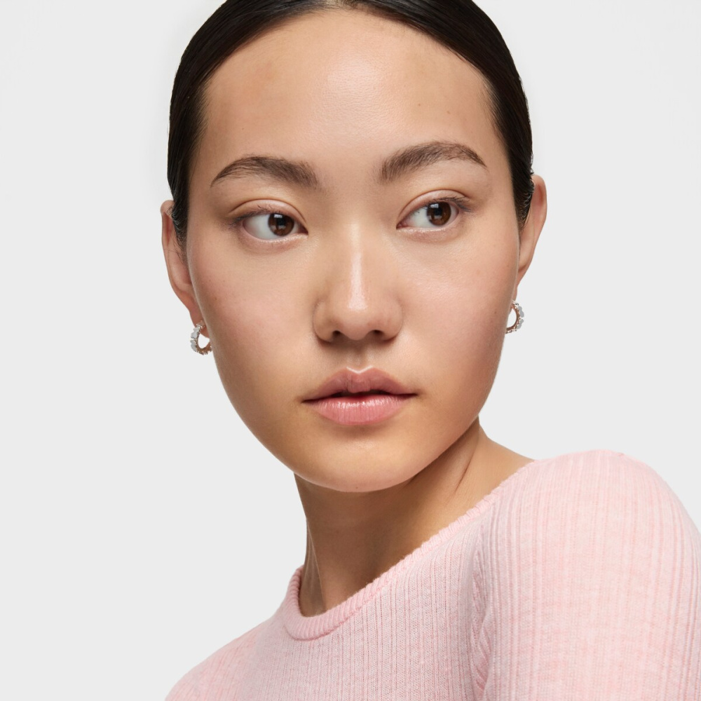 Серьги-креолы из серебра фото 5