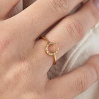 Золотое кольцо Good Vibes с бриллиантами