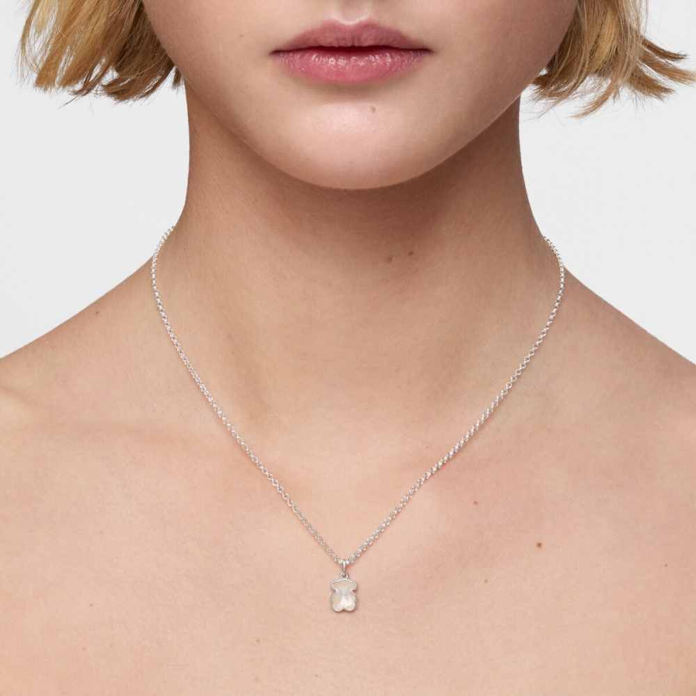 Колье из серебра с перламутром фото 7