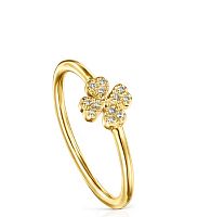 Золотое кольцо TOUS Good Vibes с бриллиантами