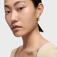 Серьги-креолы Straight из вермеля