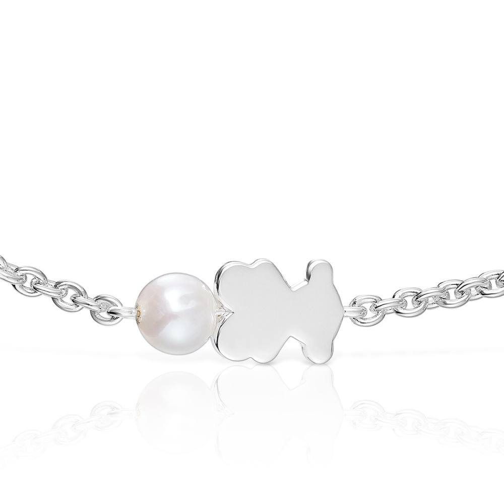 Браслет из серебра с жемчугом фото 5