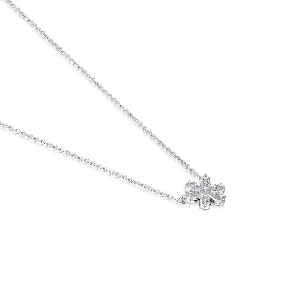 Колье Blume из белого золота с бриллиантами фото 4