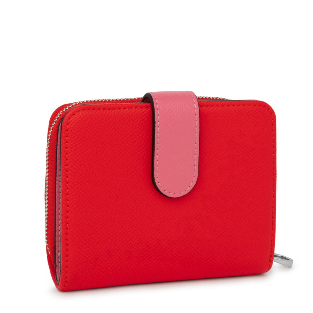 Маленький красный кошелек New Dubai Saffiano фото 3