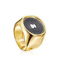 Кольцо TOUS Oursin из вермеля с черной эмалью