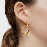 Серьги Hold Oval из вермеля