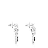 Серьги из серебра с ониксом