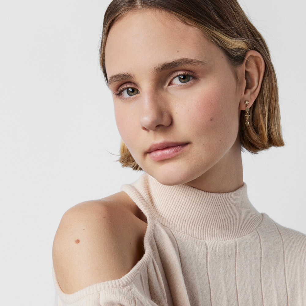 Серьги Fragile Nature из золота с бриллиантами и рубинами фото 7