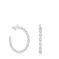 Серьги-креолы из серебра