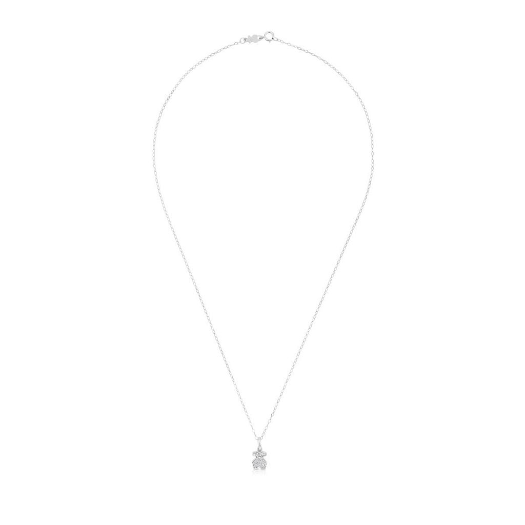 Кулон Bear из белого золота с бриллиантами