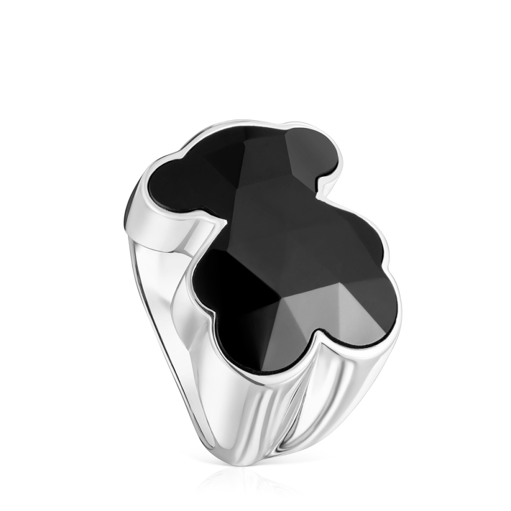Кольцо из серебра с ониксом фото 2