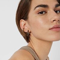 Серьги Basics из темного серебра