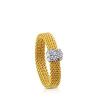 Золотое кольцо Icon Mesh с бриллиантами