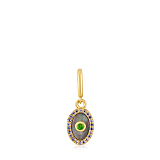 Кулон Medallions из вермеля с перламутром, иолитами и хромдиопсидом