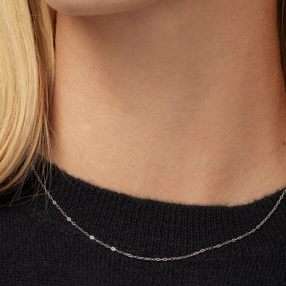 Цепь TOUS Chain из белого золота, 40 см  фото 6