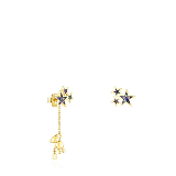 Серьги Teddy Bear Stars из вермеля с камнями