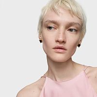 Серьги Color Black из вермеля с ониксом