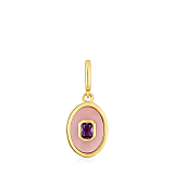 Кулон Medallions из вермеля с перламутром и аметистом