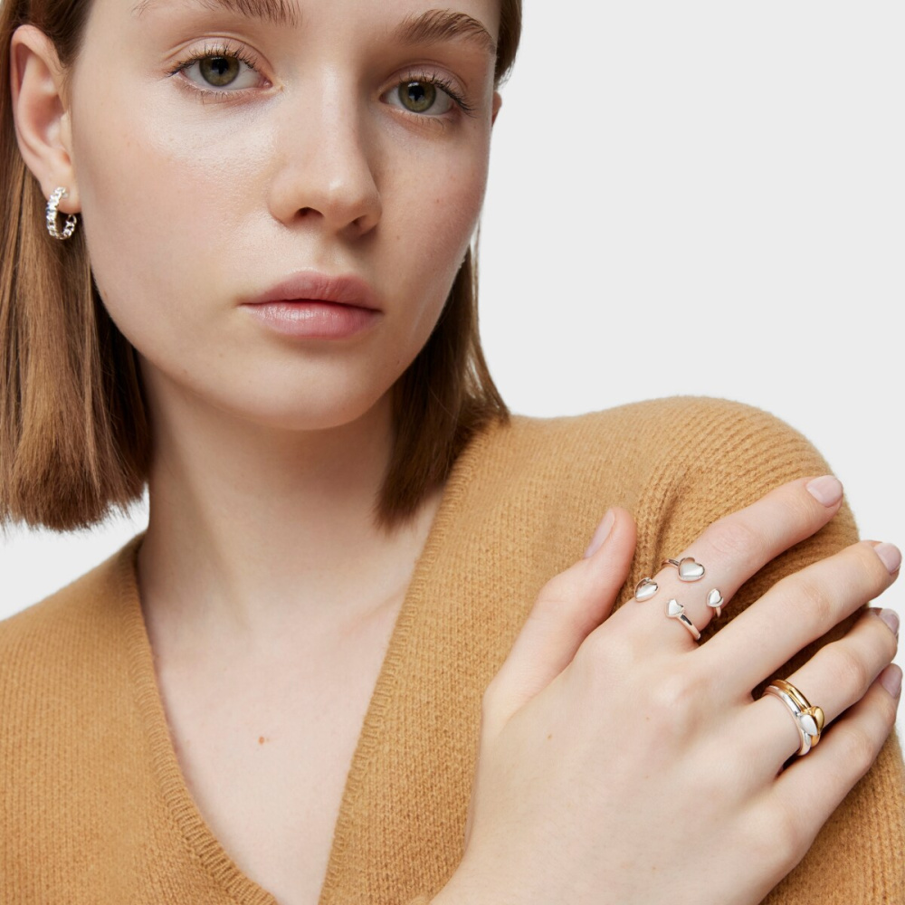 Сет колец из серебра и вермеля фото 6