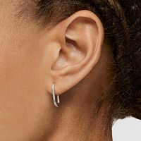 Серьги-кольца из серебра и вермеля