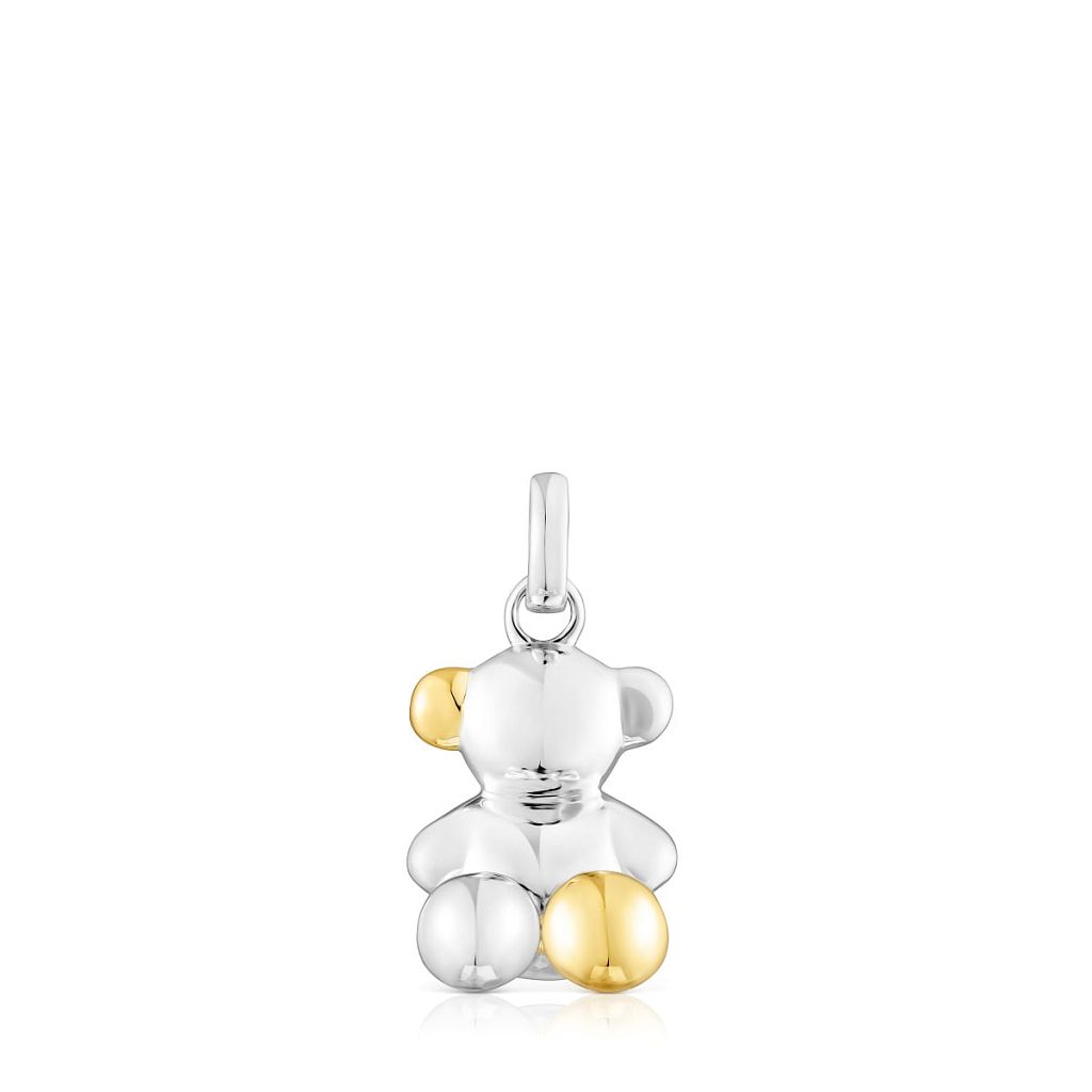 Кулон Bold Bear из серебра и вермеля