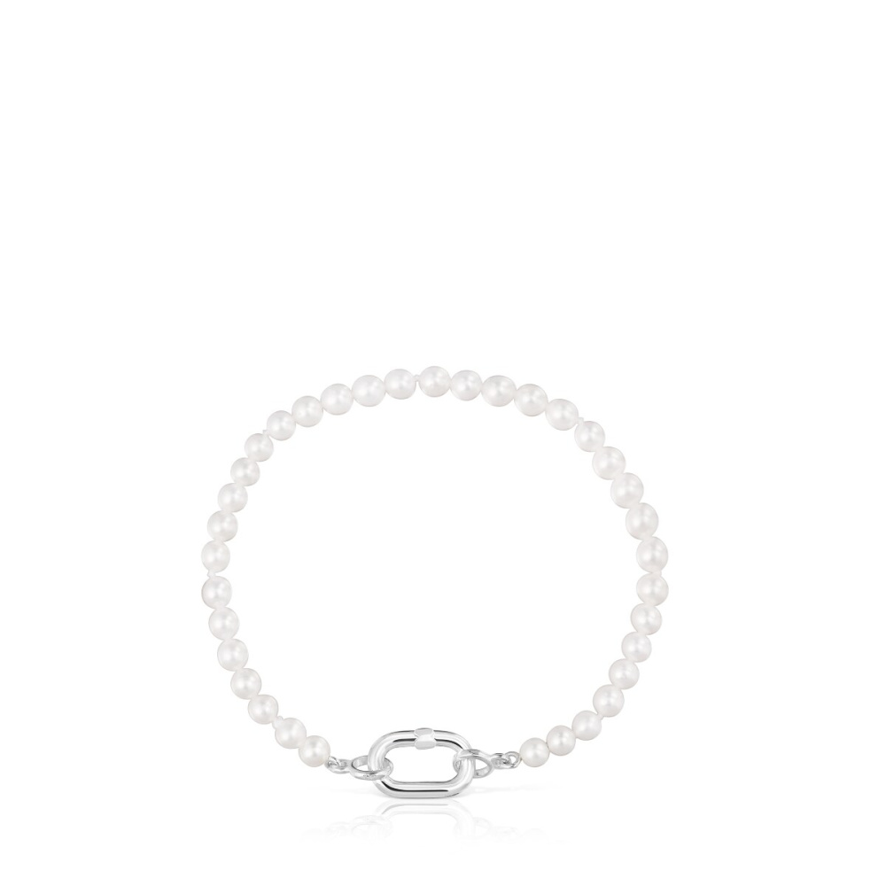 Браслет Hold Oval из серебра и жемчуга фото 3