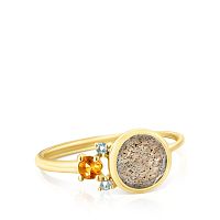 Золотое кольцо Virtual Garden с камнями
