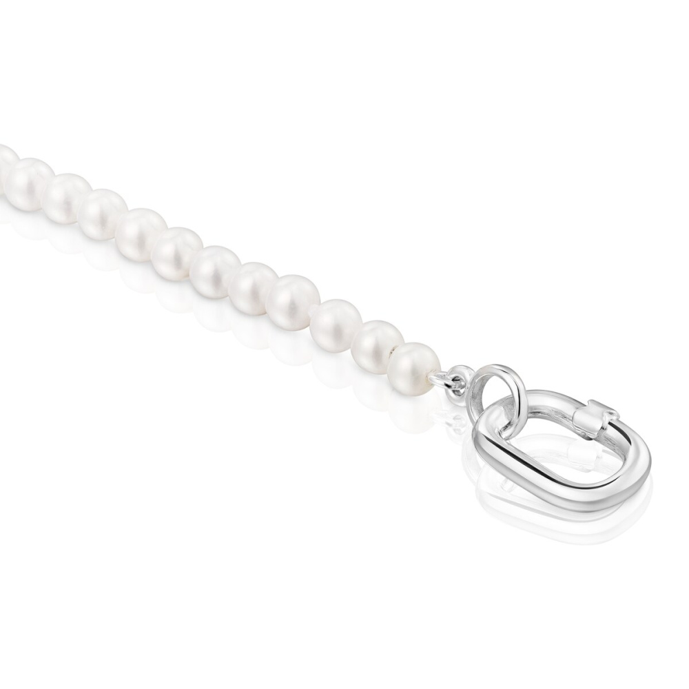 Браслет Hold Oval из серебра и жемчуга фото 4