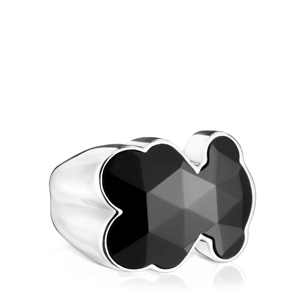 Кольцо из серебра с ониксом фото 3