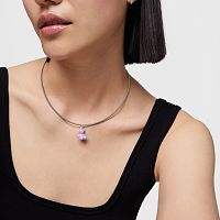 Кулон из керамики и серебра