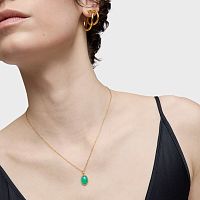 Кулон Medallions из вермеля с халцедоном