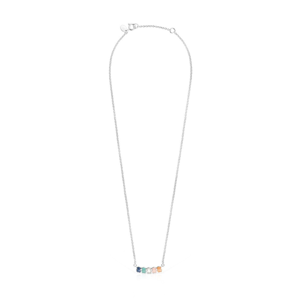 Колье Mini Color из серебра с цветными камнями фото 3