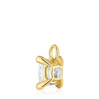 Кулон Color White из вермеля с горным хрусталем