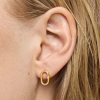 Серьги Hold Oval из золота с жемчугом