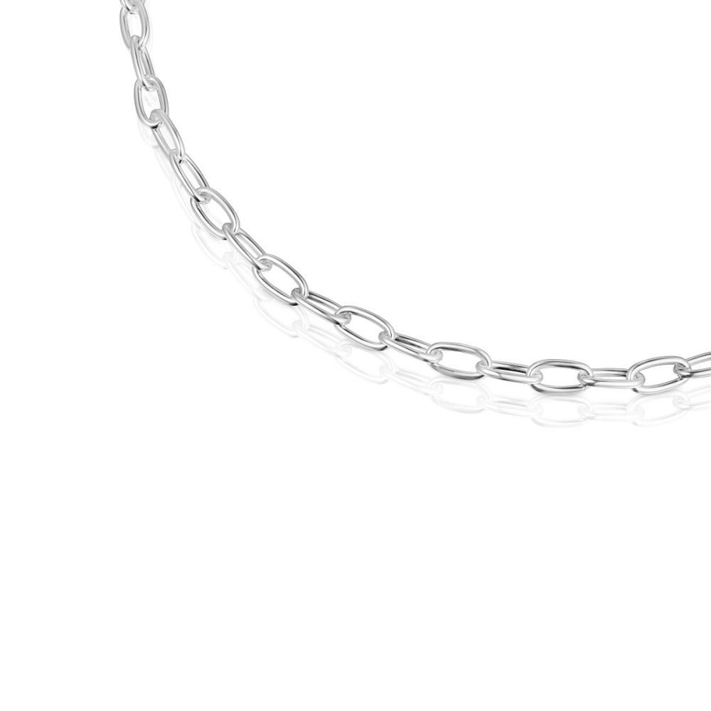 Колье Hold Oval из серебра фото 4