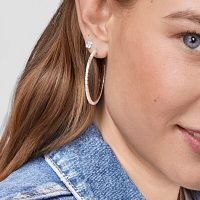 Серьги-креолы из серебра