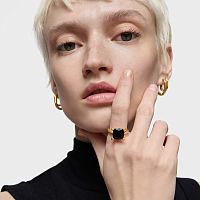 Кольцо Color Black из вермеля с ониксом