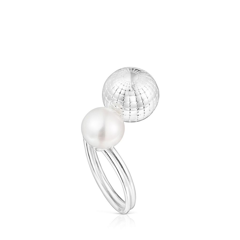 Кольцо St. Tropez Disco Ball из серебра с жемчугом