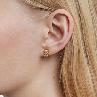 Серьги Bold Bear из вермеля с аметистом