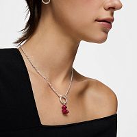 Кулон Bold Bear из стали с красным покрытием