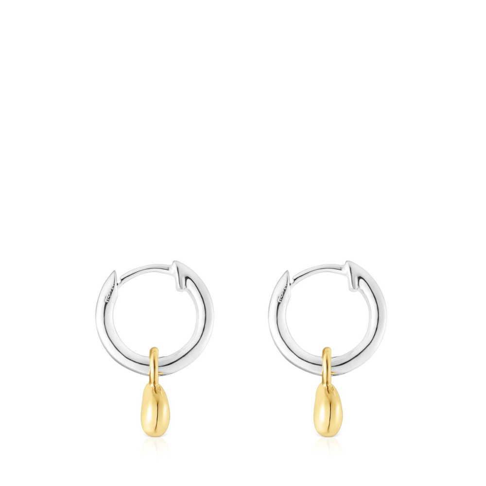 Серьги-кольца Joy Bits из серебра и вермеля фото 3