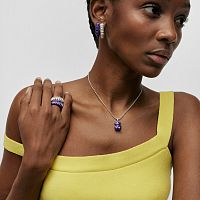 Кулон Bold Bear из стали с сиреневым покрытием