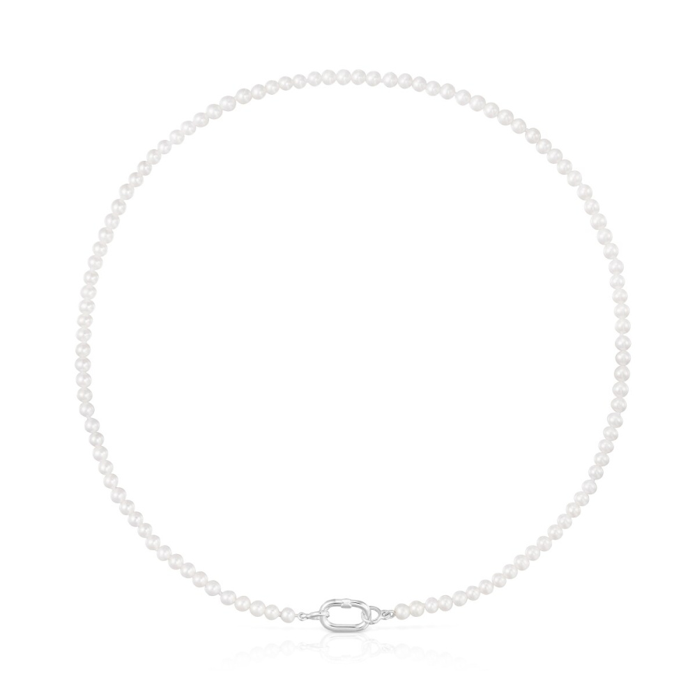 Ожерелье Hold Oval из серебра с жемчугом фото 2