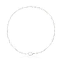 Ожерелье Hold Oval из серебра с жемчугом