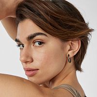Серьги Basics из темного серебра