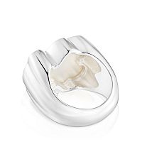 Кольцо из серебра с перламутром