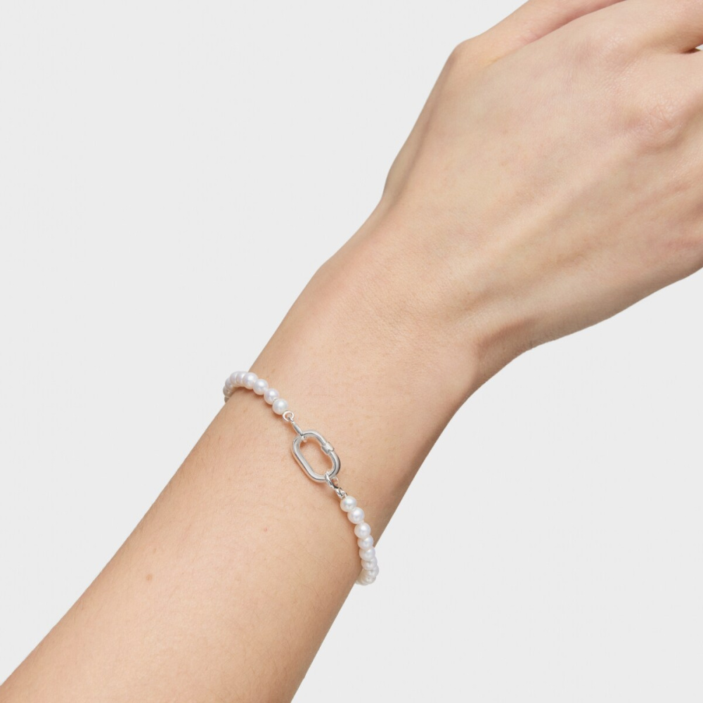 Браслет Hold Oval из серебра и жемчуга фото 7