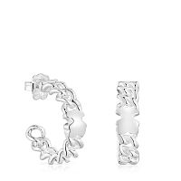 Серьги-креолы Bold Motif из серебра
